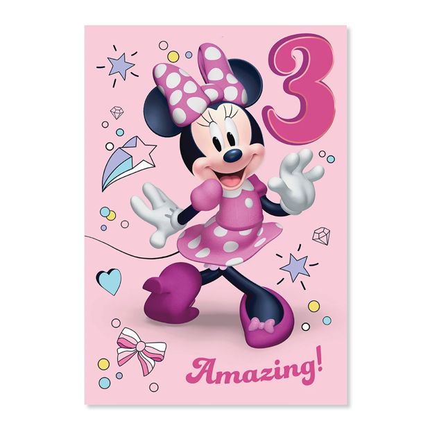 Connections from Hallmark 3rd Birthday Card - Minnie Mouse