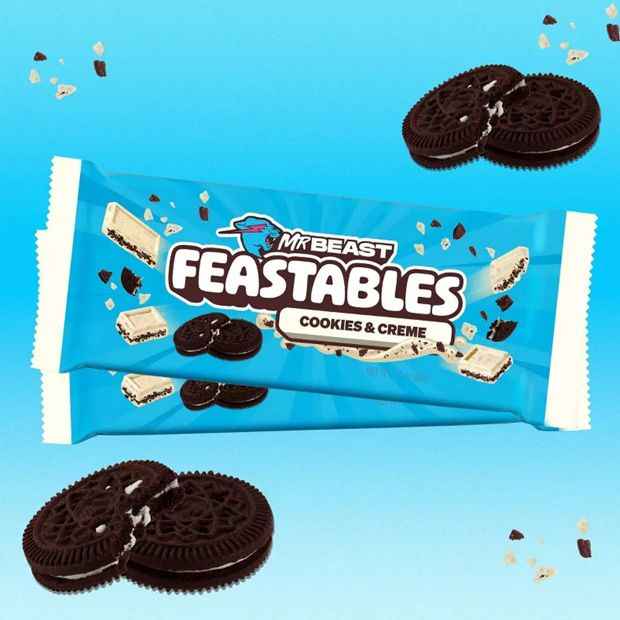 MrBeast Feastables Cookies & Creme Chocolate Bar 60g