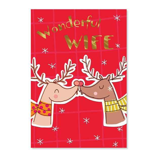 Hallmark Christmas Card - Deers Kissing