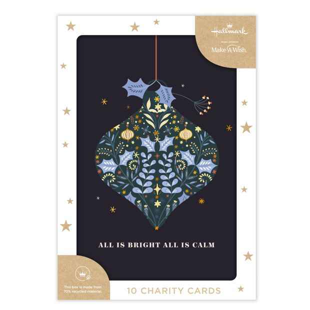 10 Pack Hallmark Boxed Charity Christmas Cards - Bauble Joy