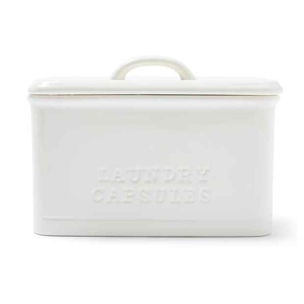 Ceramic Laundry Pod Storage Container with Lid