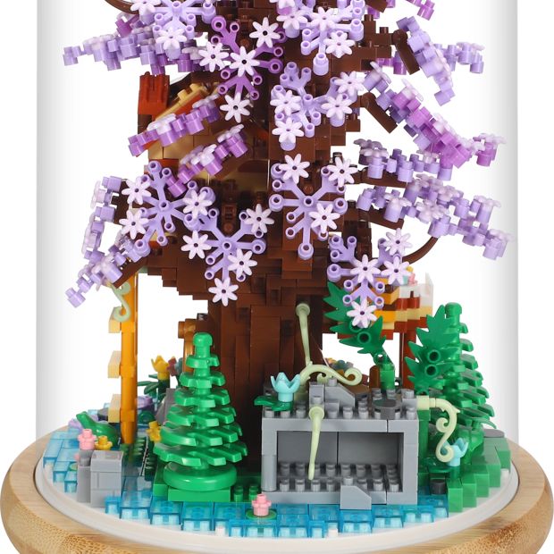1372 Piece Mini Blocks Flower Series: Jacaranda Tree in Dome