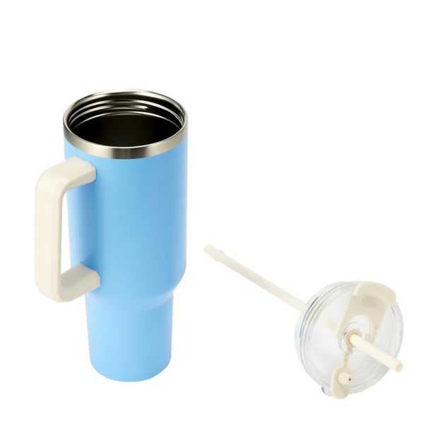 Large Blue Insulated Tumbler with Handle 1.18L