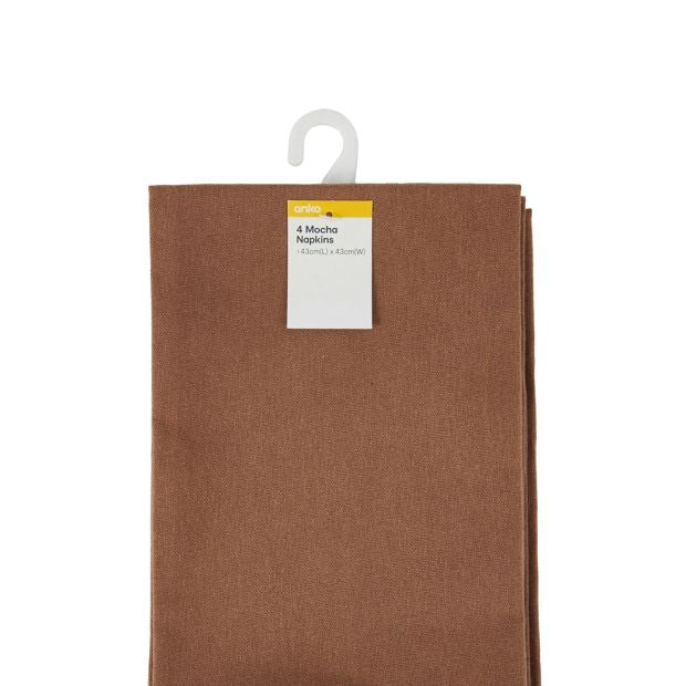 Anko 4 Pack Mocha Napkins