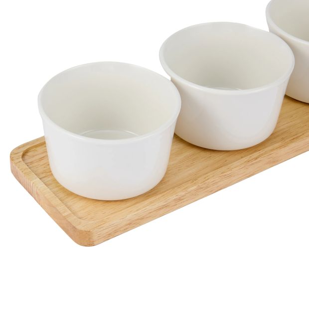 4 Piece White Serve Set - Anko