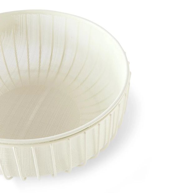 Anko 3 Piece Metal and Wood Fruit Bowl - White