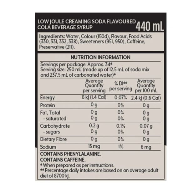 Pepsi-Cola Sodastream Creaming Soda Mix 440ml