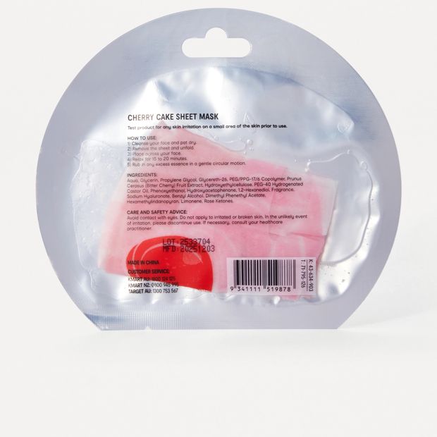 OXX Skincare Sugar Glaze Cherry Cake Sheet Mask - Cherry Extract