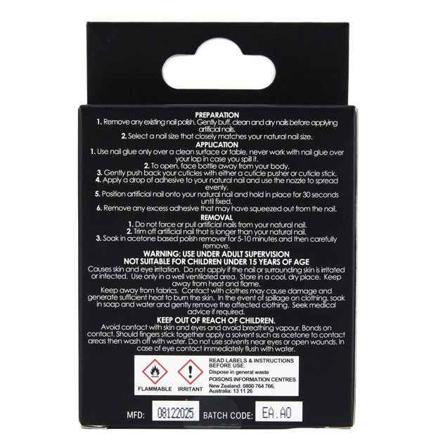 OXX Cosmetics 24 Pack Artificial Nails with Adhesive - Stiletto - Brown