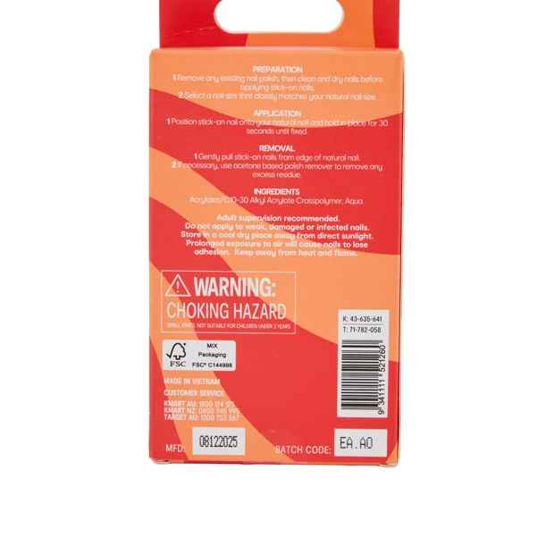 OXX Junior Pack Kids Pre-Glued Stick-On Nails - Ballerina Glitter Stars