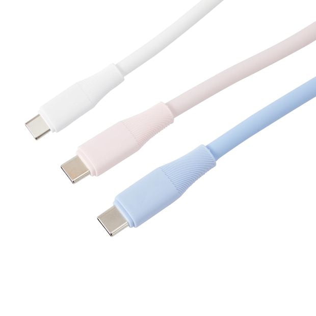 Anko USB-C to USB-C Silicone Cable- Assorted