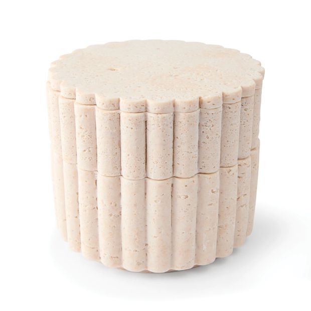 Anko Travertine Look Trinket Box Set