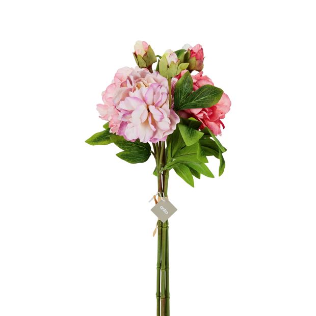 Anko Artificial Red and Pink Peony Bunch