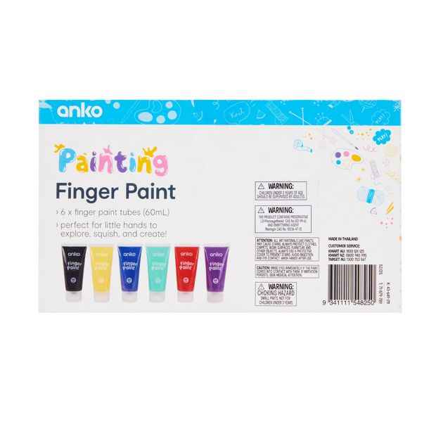 Anko 6 Pack Finger Paint