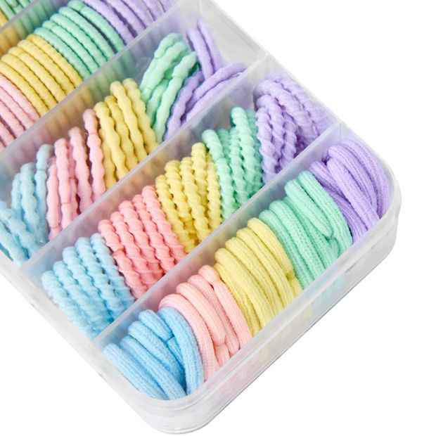OXX Haircare 125 Piece Hair Elastics with Container