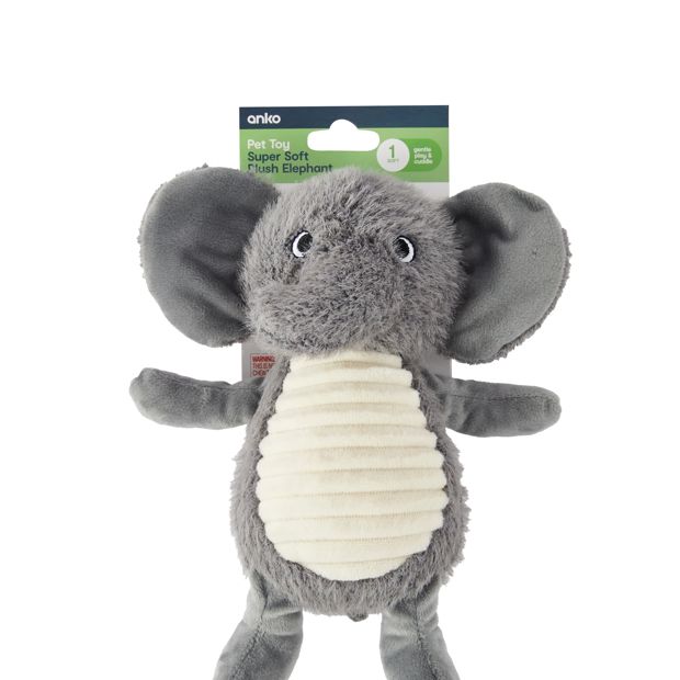 Anko Pet Toy Super Soft Plush - Elephant
