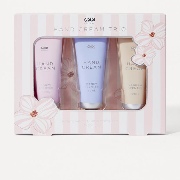 OXX Bodycare Hand Cream Trio - Honey and Vanilla Scented