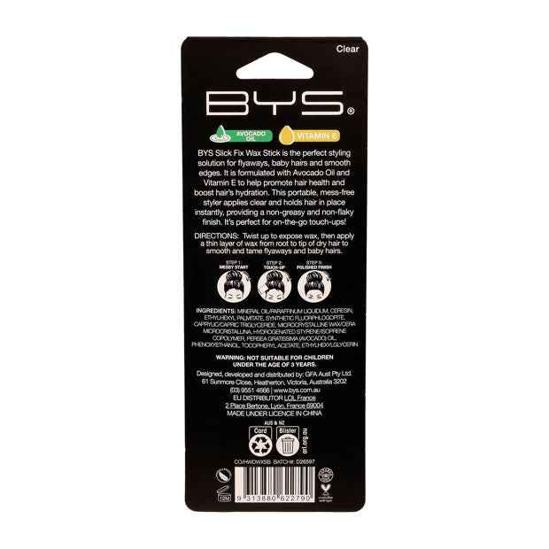BYS Slick Fix Hair Wax Stick 12g