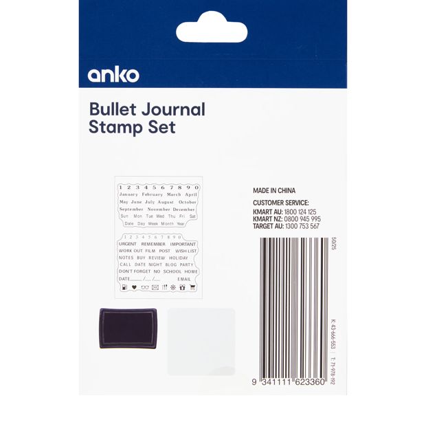 Anko Bullet Journal Stamp Set