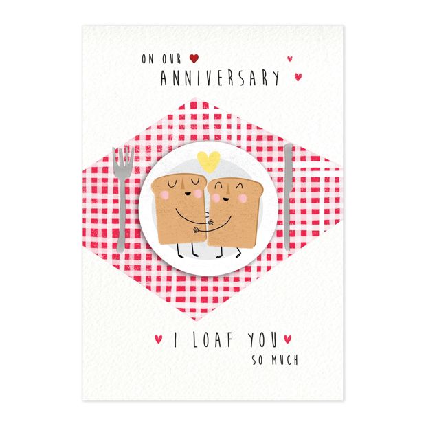 Hallmark Anniversary Card - Our Hugging Toast