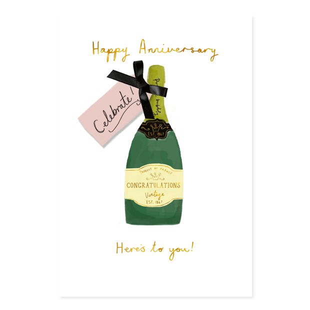 Hallmark Anniversary Card - Champagne