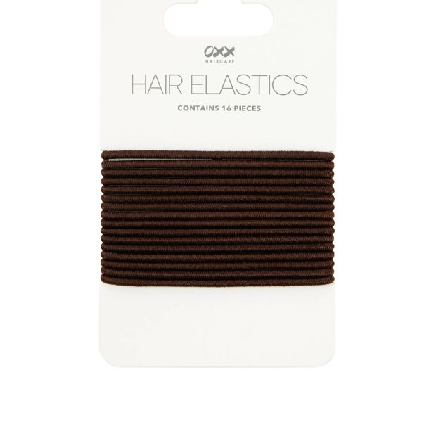 OXX Haircare 16 Piece Hair Elastics - Brown