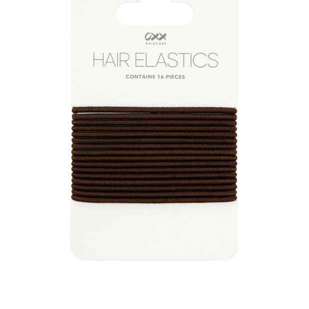 OXX Haircare 16 Piece Hair Elastics - Brown