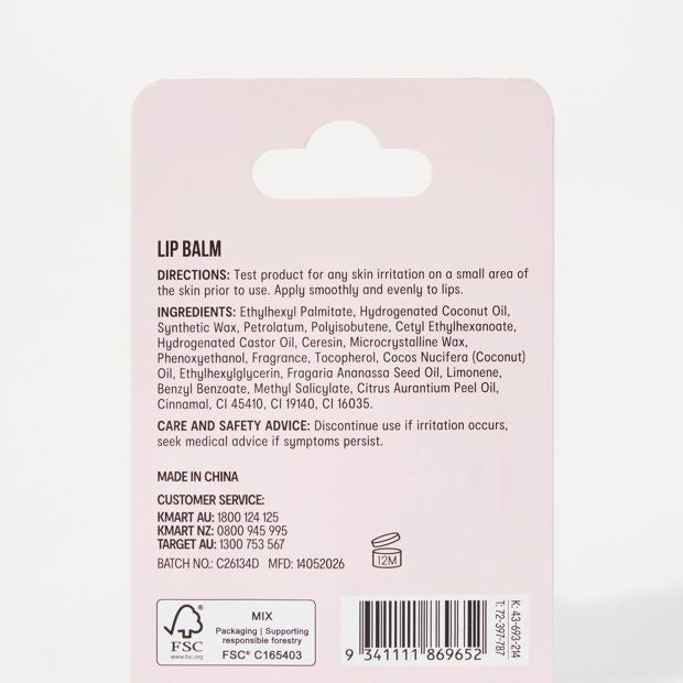 OXX Beauty Ice Cream Lip Balm - Strawberry Scented