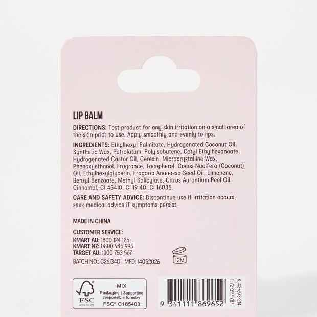 OXX Beauty Ice Cream Lip Balm - Strawberry Scented