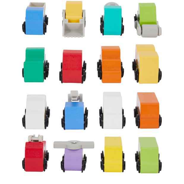 8 Pack Wooden Vehicle, Assorted - Anko
