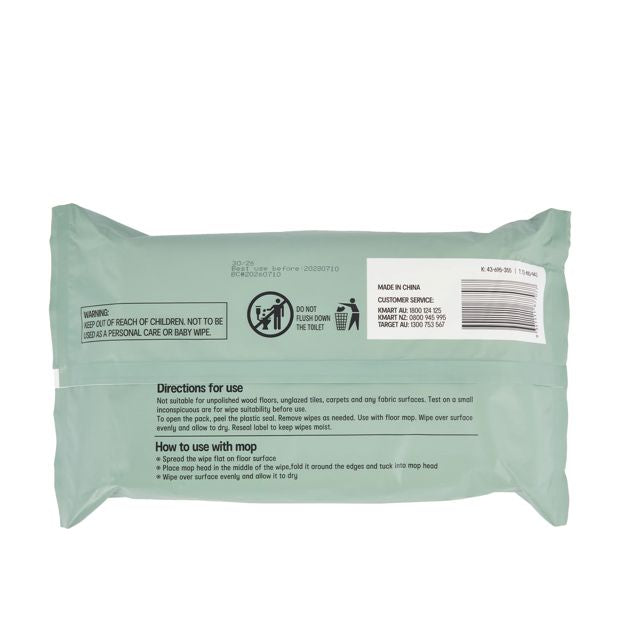 Anko 30 Pack Floor Mop System Wipes - Wet
