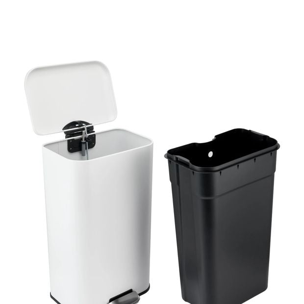 Anko 30L Pedal Bin - White