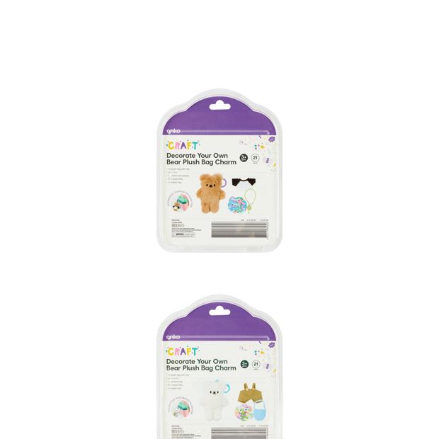 Anko 21 Piece Decorate Your Own Bear Plush Bag Charm - Assorted