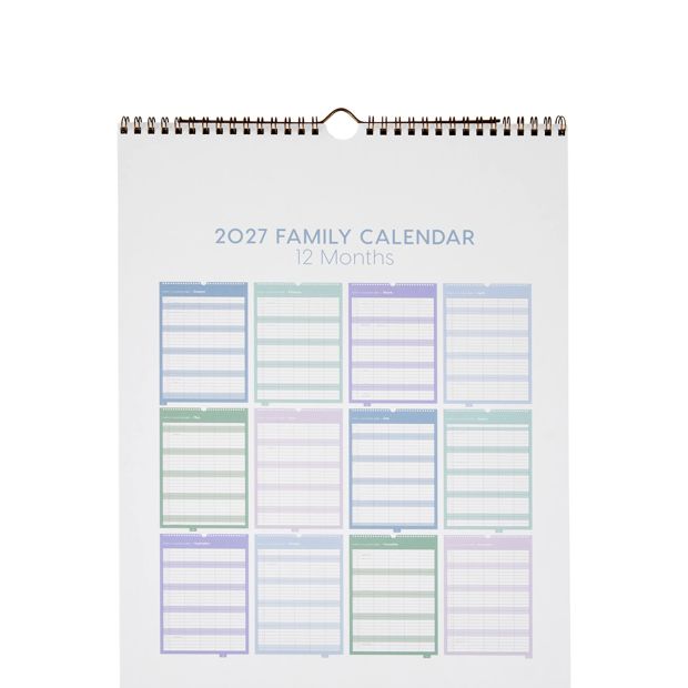 Anko 2027 Wall Family Calendar