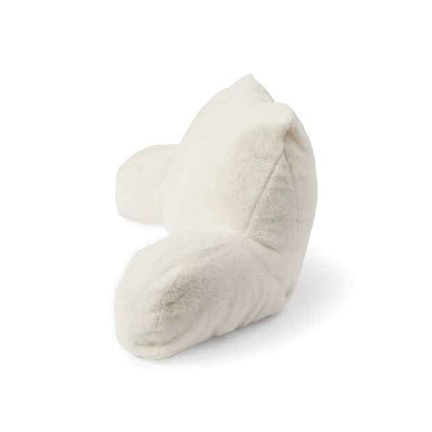 Anko Faux Fur Back Rest Pillow - White