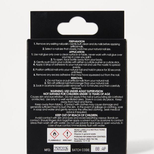 OXX Beauty Pack Artificial Nails with Adhesive - Squareletto Shape - Pink Glitter
