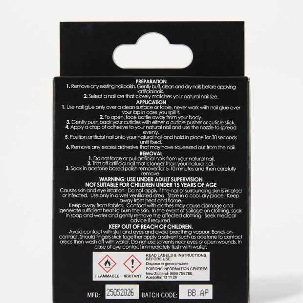 OXX Beauty Pack Artificial Nails with Adhesive - Squareletto Shape - Pink Glitter