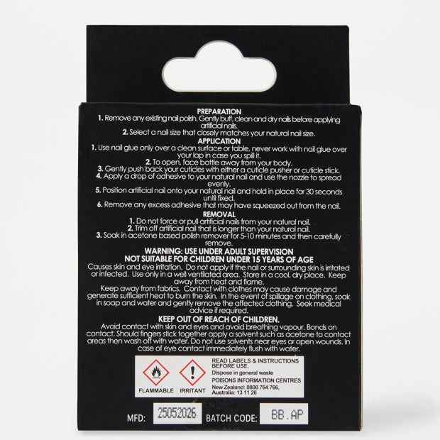 OXX Beauty 24 Pack Artificial Nails with Adhesive, Stiletto Shape - 3D Summer Pop