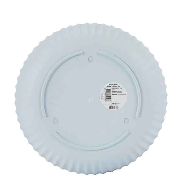 Anko 30cm Linear Plastic Pot - Blue