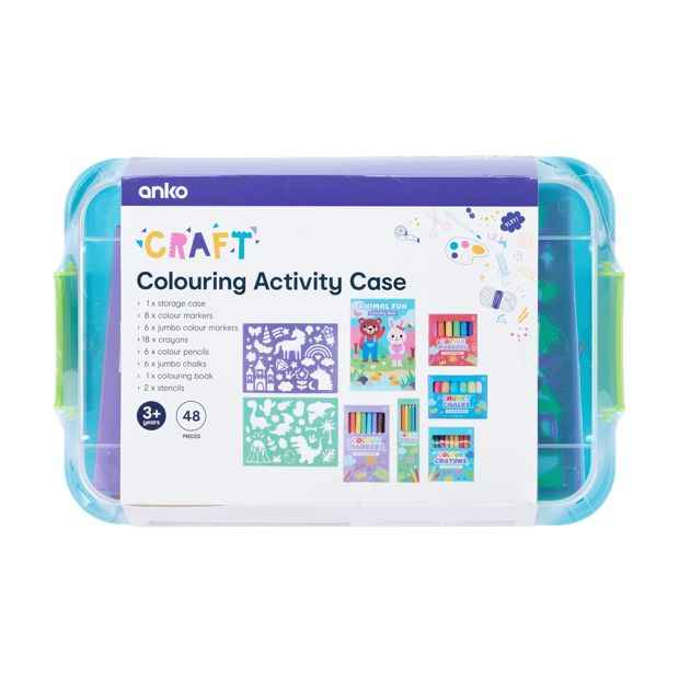 Anko 48 Piece Colouring Activity Case