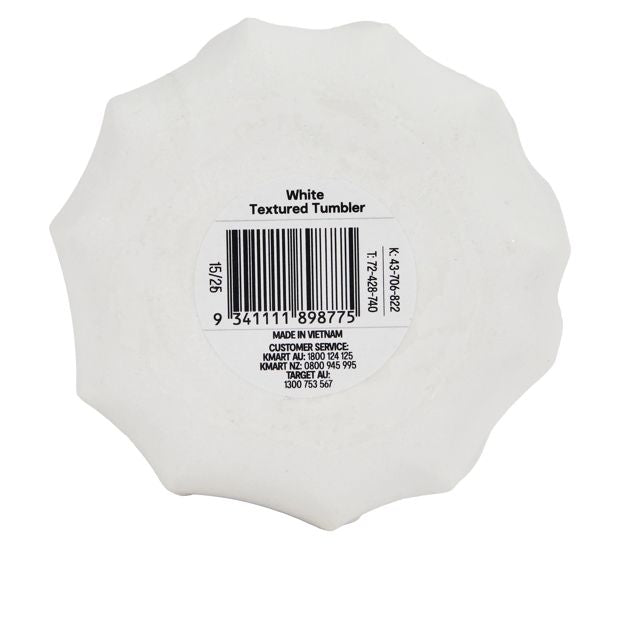 Anko White Textured Tumbler