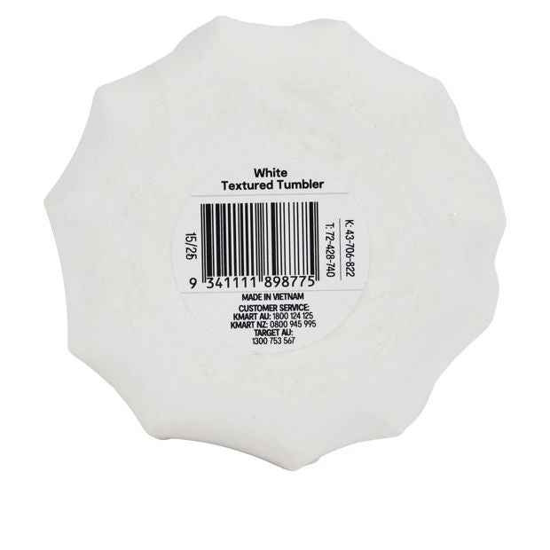 Anko White Textured Tumbler