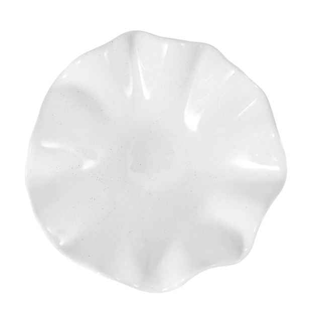 Anko White Wavy Pedestal Decor Bowl
