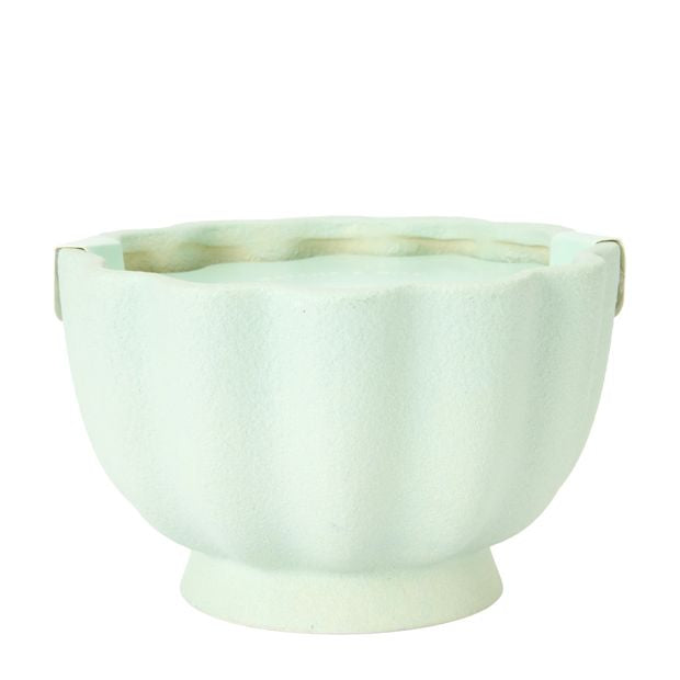 Anko Sage Wave Pedestal Ceramic Candle