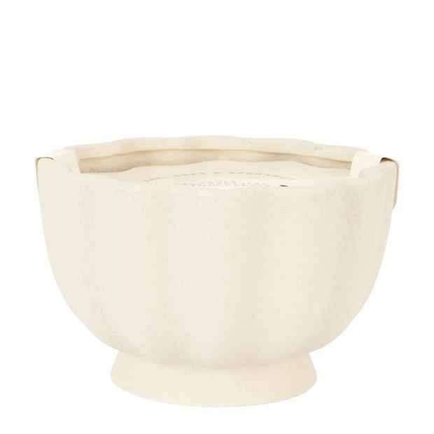 Anko Taupe Wavy Pedestal Ceramic Candle
