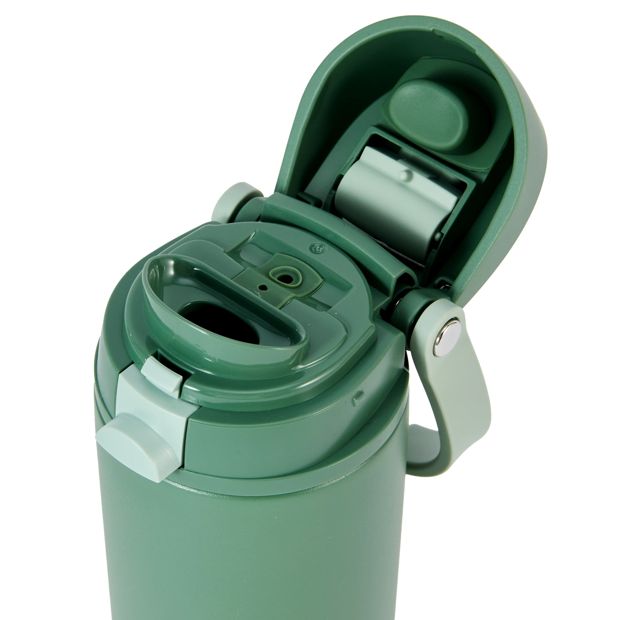 Anko 530ml Olive Dual Lid Drink Bottle