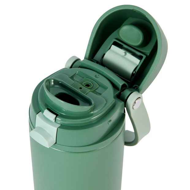 Anko 530ml Olive Dual Lid Drink Bottle