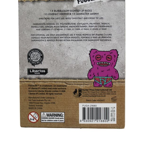 Fuggler Lip Gloss with Keychain - Pink