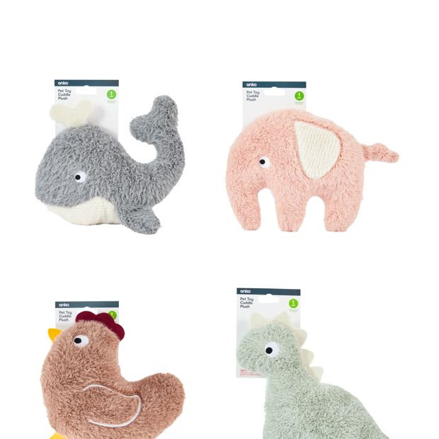 Anko Cuddle Plush Pet Toy - Assorted