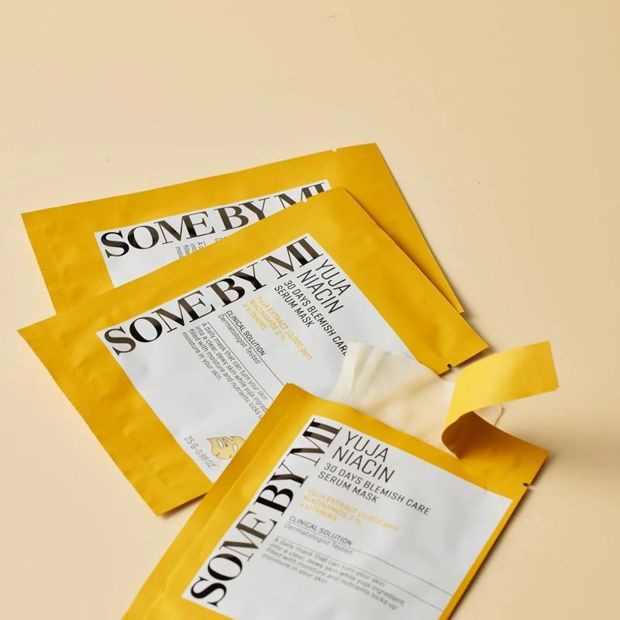 SOME BY MI Yuja Niacin 30 Days Blemish Care Serum Mask 25g - Yuja Extract, Niacinamide and Vitamins